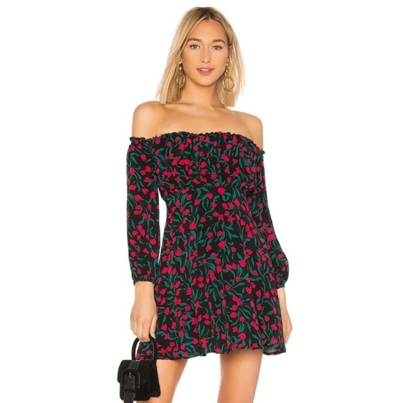 Lovers + Friends Off-the-Shoulder floral mini dress! - Picture 1 of 11